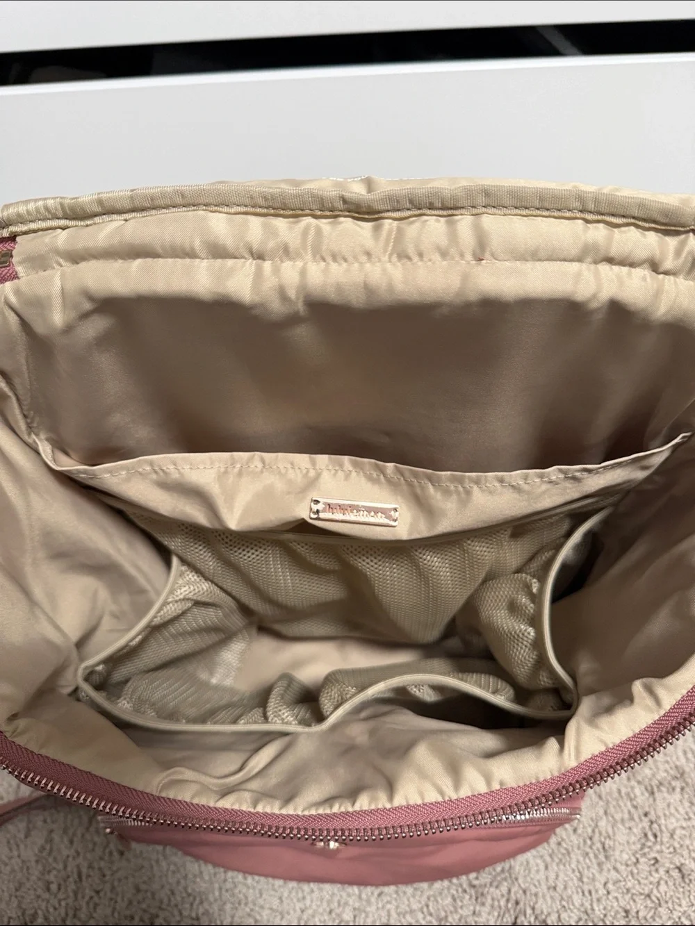 Lululemon Dusty Rose Backpack Set with Pouch and Changing Pad - Picture 3 of 10